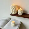 Estilo nórdico sensación de alta gama vela aromática de gotas de lluvia giratoria sentido de atmósfera blanca ambientación de banquete de bodas vela artística