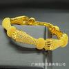 Pulseiras Banhadas a Ouro 24K Casamento Dubai Indiano Nigeriano Mulheres Noivas Ouro Areia Joias Flor Oco Pulseiras