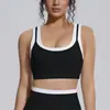 Novo Estilo Transfronteiriço Sensação Nua Falso Duas Peças Sutiã Esportivo Costurado Bloco de Cores Sutiã de Yoga Corrida Fitness Roupa de Yoga Feminina