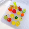 Serie de Bolsas Ciegas de Frutas Luminosas Tridimensionales Accesorios de Resina Pegamento de Crema Estuche para Teléfono Celular DIY Agujero para Pasador Hebilla de Zapato