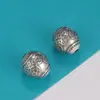 Plata de ley S925 con accesorios de cuentas redondas tipo barril, cuentas vintage de tambor, accesorios de cuentas de barril de pez dorado, material hecho a mano para DIY con cuentas