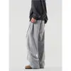 Pantalones de Chándal Lavados de Calle Nuevos para Hombre 2025 Pantalones Rectos Básicos Sueltos Casuales para Hombre