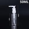 50 60 80ml 100 ml botella transparente con bomba de presión y tapa abatible loción press pico de pato champú rellenable