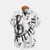 Estilo Europeo y Americano Transfronterizo Nuevos Elementos Creativos Impresión Digital 3D Camisa de Manga Corta Suelta de Moda Top para Hombre