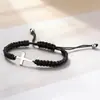 Pulsera Cruzada de Aleación de Zinc Multicolores Tejida a Mano Estilo Minimalista Transfronterizo Cadena Pulsera Tejida Venta al por Mayor en Stock