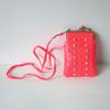 Cartera con Clip Chapada en Cobre Personalizada, Clip de Cabeza de Perla, Billetera para Monedas con Colgante de Diamante en Correa para el Hombro, Cartera para Mujer