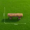 Banqueta doble de madera maciza, paisaje en miniatura de suculentas de musgo, figura de pareja, regalo, material para manualidades, resina, artesanía retro