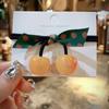 Lindo Coletero de Cereza para Niña Estilo Japonés Ins Banda Elástica para el Cabello Lazo Estilo Coreano Popular en Línea Adorno para la Cabeza Producto Nuevo