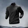 Sudadera de manga larga transfronteriza para hombre, estilo americano, con media cremallera, adecuada para correr, primavera y verano, entrenamiento y ciclismo