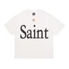 Saint Mxxxxxx Camiseta Estampada para Hombre de Verano Holgada Lavada y Desgastada Retro Americana Vintage