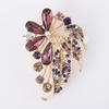 Europeu e Americano de alta qualidade strass flor broche feminino simples colorido diamante flor corpete elegante acessórios de vestuário pin