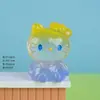 Nueva decoración de artesanía de resina de gato facetado con degradado de cristal lindo translúcido figura de juguete creativa de moda adorno de escritorio