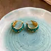 Clips Redondos para Pendientes Chapados en Oro Real de 18k con Forma de Concha Lujo Ligero Moda de Gama Alta Exquisito Sentido del Diseño de Pendientes Accesorios de Pendientes de Nicho