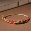 Jingshan Dragon corda Ano do Dragão ano de nascimento pulseira de corda vermelha menina Pulseira trançada de Dragão homens e mulheres usam estilo étnico simples