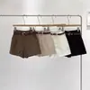 Shorts Casuais Femininos 2025 Início do Outono Novo Estilo Coreano ins Retrô Preto Temperamento Cintura Alta Calças de Alfaiataria Perna Larga Hot Pants