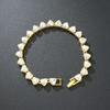 Pulseira da Moda Masculina e Feminina Coração Costurado Diamante Inteiro Brilho Brilho Legal Amor Pulseira Pulseira Moda Tendência Estilo Ins Pulseira