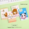 Caderno pequeno de desenho animado, mini caderno de bagagem de mão, criativo para alunos do ensino fundamental, alto valor de cor, livro de palavras, presente de recompensa
