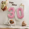Decoración para Celebración de 100 Días de Bebé Niña Accesorios para Fotos Montaje de Escena Globos de Número 30 para Bebé
