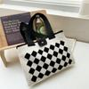 Bolso de Gran Capacidad 2026 Nuevo Estilo Bolso de Hombro tipo Tote Moda Versátil para Viajes Diarios Conveniente Estilo Coreano Tejido Bolso para Mujer