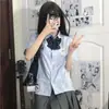 Camisa Nueva de Uniforme JK de Verano Estilo Universitario Japonés Camisa Plisada Bordada para Niñas