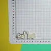 Parche Divertido de Gato de Dibujos Animados Gato Blanco Gato Negro Chica Pinza para el Cabello Versátil Accesorios para el Cabello Pinza Estuche para Teléfono Móvil Bolsa para Zapatos Material