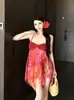 Traje de baño para mujer 2025 Nuevo Casual Vacaciones Playa Elegante Diosa Cubre Vientre Adelgazante Aspecto Bikini Dividido Traje de baño
