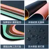 Alfombrilla de ratón cuadrada de cuero de color sólido para escritorio de oficina, alfombrilla pequeña de cuero para tableta, alfombrilla impermeable antideslizante para juegos para mujer