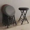 Taburete Plegable para Uso en Casa, Taburete Pequeño para Tocador, Recámara, Sala de Estar, Silla Portátil Suave Acolchada, Taburete Redondo para Casa de Alquiler