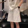 Pantalones Cortos de Secado Rápido para Hombre, Estilo Delgado de Verano, Pantalones Cortos Deportivos Juveniles, Marca Americana de Moda, Ropa Exterior Casual Holgada, Pantalones de Cinco Puntos