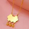 Nuevo Collar de Acero de Titanio Dorado de Vietnam con Candado Infantil de Larga Vida Cadena para Clavícula de Moda Simple para Mujer Productos Transfronterizos Europeos y Americanos Nuevos