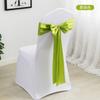 Decoración de Boda Adorno Caliente Cinta de Satén Cinta Decoración Flor en Respaldo de Silla Funda Elástica para Silla Lazo