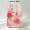 Bolsa da Sorte de Ano Novo Bolsa da Sorte Vermelha Bolsa de Tricô Feminina Envelope Vermelho de Ano Novo Bolsa de Presente para Festa Anual Venda por Atacado