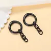 Llavero Colgante de Cadena de Cuatro Secciones Lacada con Hebilla de Primavera de Color Caramelo Accesorios para Joyería DIY Aro de Resorte Colgante para Bolso