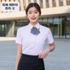 Camisa de Sarga Oscura para Hombre y Mujer Manga Corta Camisa Blanca para Hombre Camisa Azul para Mujer Cuello Blanco Ropa de Trabajo Rosa