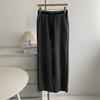 Calças Retas Simples com Cordão em Bloco de Cores Estilo Coreano para Mulheres, Outono e Inverno Espessas Fashion Emagrecedoras Cintura Elástica Pernas Largas Calças Compridas