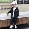 Conjunto con Cordón para Niños 2026 Primavera y Otoño Nuevo Conjunto Elegante de Dos Piezas con Capucha para Niños, Moda Trendy de Exportación para Niños Pequeños