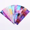 Papel para decoración de uñas de cielo nocturno y galaxia transfronterizo, cielo estrellado, 20*4cm, mármol, calcomanía de papel de transferencia de cielo estrellado, juego de 10 colores