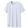 Venta directa de fábrica, producto de calidad para transmisión en vivo transfronteriza, camiseta de seda helada de secado rápido para hombre, top casual de manga corta para deportes al aire libre, alta elasticidad