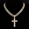 Pendente Cruzado Europeu e Americano Transfronteiriço Totalmente Cravejado Moda Personalidade Criativa Liga Hip-Hop Tendência Corrente Cubana