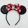 Acessórios de cabelo do Mickey para 2023, laço bordado, tiara de festa, tiara para parque de diversões e festival, acessórios de cabelo para crianças em estoque