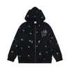 Chaqueta con capucha de estilo retro americano, estampado completo de gato con orejas y copo de nieve para mujer, nuevo cárdigan casual holgado de primavera para pareja
