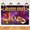Tela de Fondo Mardi Gras Suministros de Decoración para Fiesta de Mardi Gras Pancarta de Fiesta Accesorios para Fotos de Fiesta Festiva