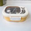 Caixa de Almoço de Aço Inoxidável 304 Desenho Animado Fofa Decorada com Tigela para Sopa para Alunos do Ensino Fundamental e Médio Cantina Caixa de Almoço Térmica