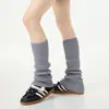 Polainas de Punto para Otoño e Invierno con Rayas Verticales, Polainas Apiladas de Canalé, Estilo Uniforme Jk, Estilo Femenino, Protectores de Pantorrilla Cálidos y Adelgazantes