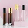 Frasco de Óleo Essencial Bola de Chá 15ml Transparente Perfume Frasco de Esfera Rolante Frasco de Essência para Creme para Olhos Frascos de Vidro Cosméticos