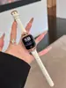 Correa de Cuero con Patrón de Bambú Estilo Emperatriz Occidental Adecuada para Apple iWatch 11ª Generación 10/987Ultrase