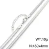 Stock de fábrica Acero de Titanio Estilo Indiferente Plano Suave Cadena de Hueso de Serpiente Conjunto Collar de Clavícula Oro 18k Cadena de Hueso de Serpiente Joyería para Mujer