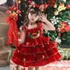 Ropa Navideña Infantil Niñas Performance Lolita Falda Tutú Invierno 2025 Vestido de Princesa para Niñas