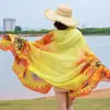 Lenço de Areia de Verão Lenço de Seda Versátil para Mulheres Lenço de Primavera e Outono Proteção Solar Xale Toalha de Praia Longa Tecido Fino de Gaze Costeira Dança