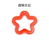 Pingente Estrela Transparente Acrílico Oco 30mm Acessórios para Joias DIY com Furo Pingente de Chaveiro em Forma de Flor de Ameixa